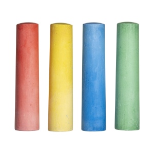 Jeu de 4 craies rondes colorées dans une boîte en carton 4