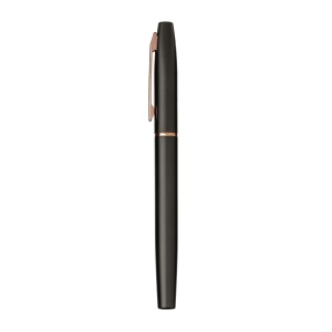 Stylo en aluminium recyclé. Encre GEL et détails en or rose avec boîte en carton 3