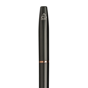 Stylo en aluminium recyclé. Encre GEL et détails en or rose avec boîte en carton 5