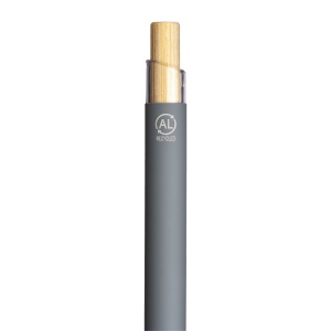 Stylo à bille en aluminium recyclé caoutchouté. Détails brunis, bouton en bambou 9