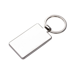 Porte-clés rectangulaire en métal avec façade en bambou 4
