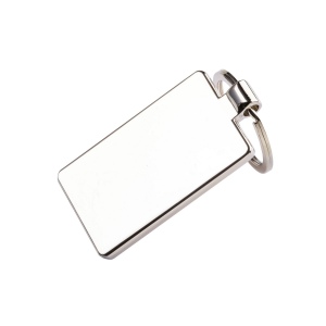 Porte-clés rectangulaire en métal avec façade en bambou 6