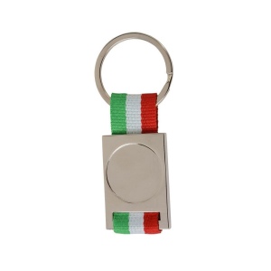 Porte-clés en metal et nylon. Centre à personnaliser avec logo en résin 6