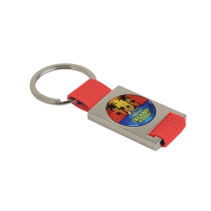 Porte-clés en metal et nylon. Centre à personnaliser avec logo en résin 11