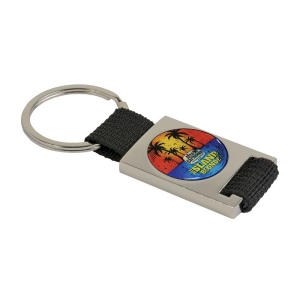 Porte-clés en metal et nylon. Centre à personnaliser avec logo en résin 13