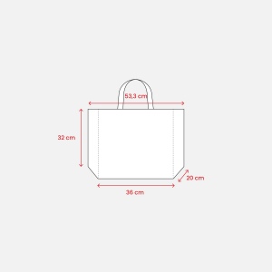 Sac en coton de 450 g/m2. Dote d'une fermeture zippee et d'une poche interieure 7