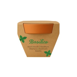 Pot en terre cuite naturelle avec tourbe et capsule biodegradable contenant des graines 3
