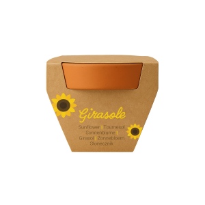 Pot en terre cuite naturelle avec tourbe et capsule biodegradable contenant des graines 7