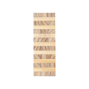 Tour en bois basculante, 54 blocs, avec pochette en coton 3
