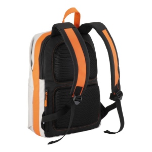 Sac a dos porte PC en Caneva avec insertions en simili cuir a haute visibilite 6