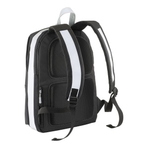 Sac a dos porte PC en Caneva avec insertions en simili cuir a haute visibilite 9