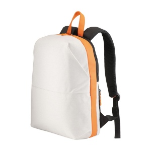 Sac a dos porte PC en Caneva avec insertions en simili cuir a haute visibilite 2