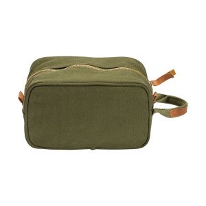 Trousse de beauté en toile recyclée avec poignée latérale 4