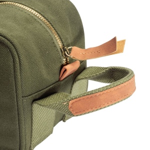 Trousse de beauté en toile recyclée avec poignée latérale 5