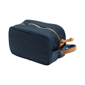 Trousse de beauté en toile recyclée avec poignée latérale 3