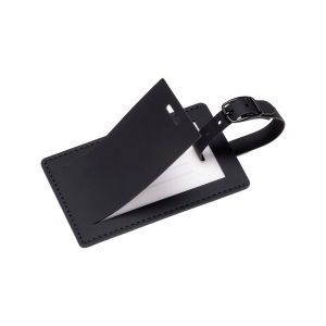 Etiquette de bagage en PU souple. Avec carte intérieure pour le nom et les coordonnées 6