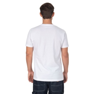 T-shirt unisexe blanc en coton et polyester régénérés de 145 g/m2 9