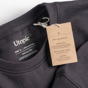 Sweat-shirt unisexe à col rond en coton régénéré et polyester 280 g/m2 28