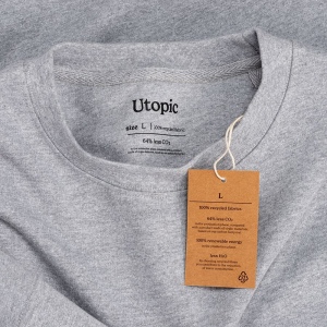 Sweat-shirt unisexe à col rond en coton régénéré et polyester 280 g/m2 12