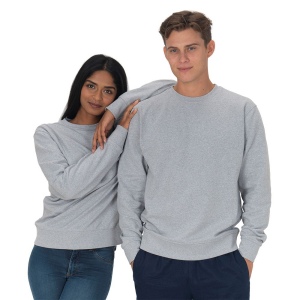 Sweat-shirt unisexe à col rond en coton régénéré et polyester 280 g/m2 13