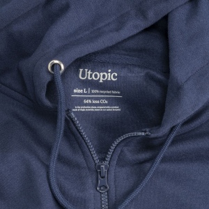 Tissu 100 régénéré. Sweat-shirt unisexe à capuche 30