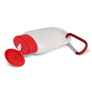 Lotion solaire avec mousqueton SPF30 en matériau recyclé 20
