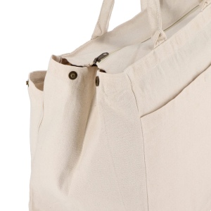Sac fourre-tout en coton avec fermeture éclair 39 x 24 x 34cm 320g/m². 4