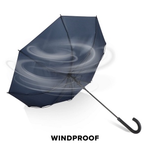 Verdure 190T Pongee 23" Parapluie à crochet coupe-vent Ouverture automatique 24