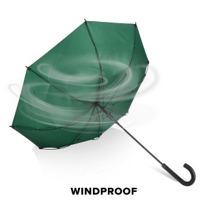 Verdure 190T Pongee 23" Parapluie à crochet coupe-vent Ouverture automatique 45