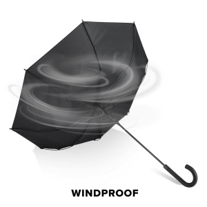 Verdure 190T Pongee 23" Parapluie à crochet coupe-vent Ouverture automatique 18