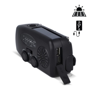 SafeSound Radio d'urgence solaire avec manivelle 7
