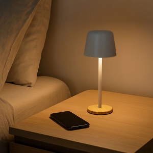 Lampe de table Solis à intensité variable avec pied en bambou 7