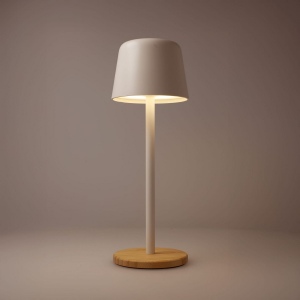 Lampe de table Solis à intensité variable avec pied en bambou 9