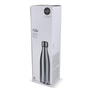 Sagaform Bouteille en acier Nils Chrome 500 ml 5
