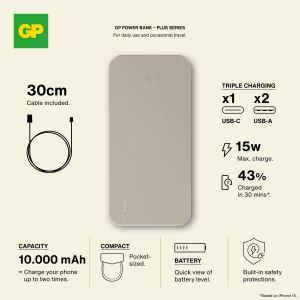 GP B+ Series Batterie externe 10000 mAh 13