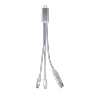 Câble de recharge 2 en 1 USB-A/C vers USB-C et Lightning en aluminium 3