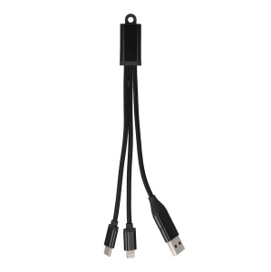 Câble de recharge 2 en 1 USB-A/C vers USB-C et Lightning en aluminium 2