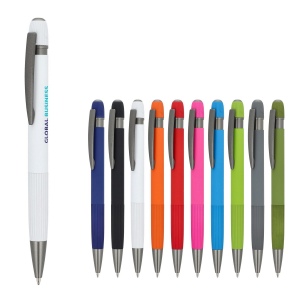 Stylo à bille en aluminium Toulouse Softtouch