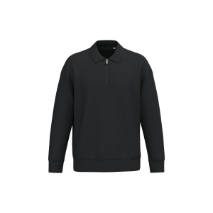 Sweat-shirt écoresponsable quart zip col polo à épaules tombantes unisexe 2