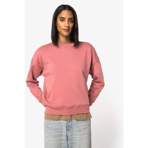 Sweat-shirt écoresponsable à col rond à épaules tombantes femme