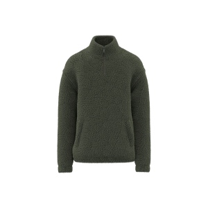 Sweat-shirt 1/4 zip à épaules tombantes en sherpa unisexe 3