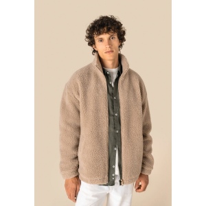 Sweat-shirt zippé à épaules tombantes en sherpa unisexe 7