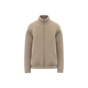 Sweat-shirt zippé à épaules tombantes en sherpa unisexe 4