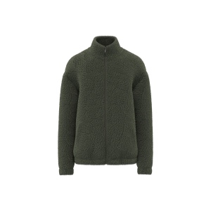 Sweat-shirt zippé à épaules tombantes en sherpa unisexe 3