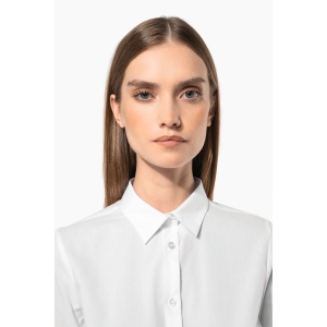 Chemise popeline polycoton sans poche entretien facile femme 6