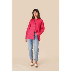 Chemise oversize en lin femme 5
