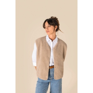 Veste sans manches en sherpa femme 6