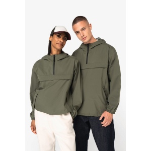 Veste coupe-vent imperméable écoresponsable quart zip unisexe 6