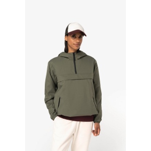 Veste coupe-vent imperméable écoresponsable quart zip unisexe 8