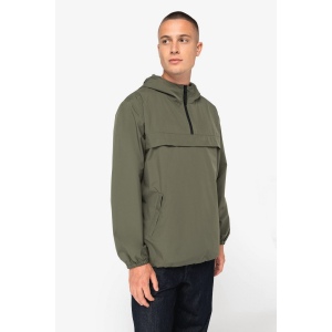 Veste coupe-vent imperméable écoresponsable quart zip unisexe 9